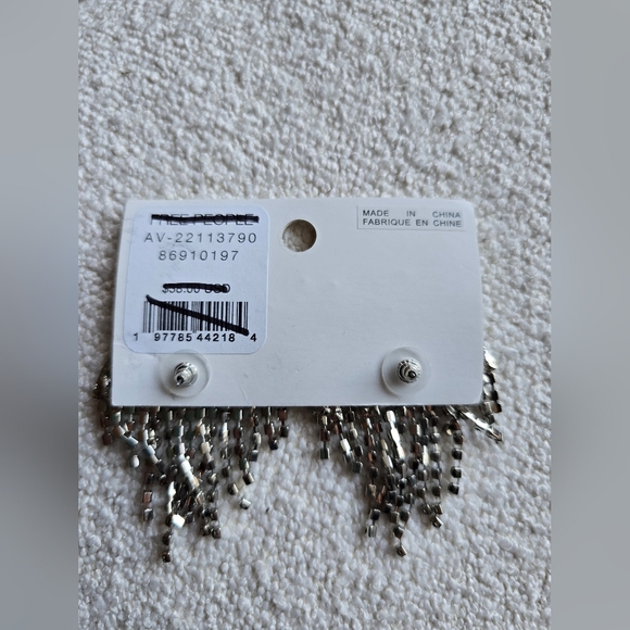 Free People, Hearts On Fire Dangle Earrings, Green/Black/Silver- NWT! - Picture 6 of 6